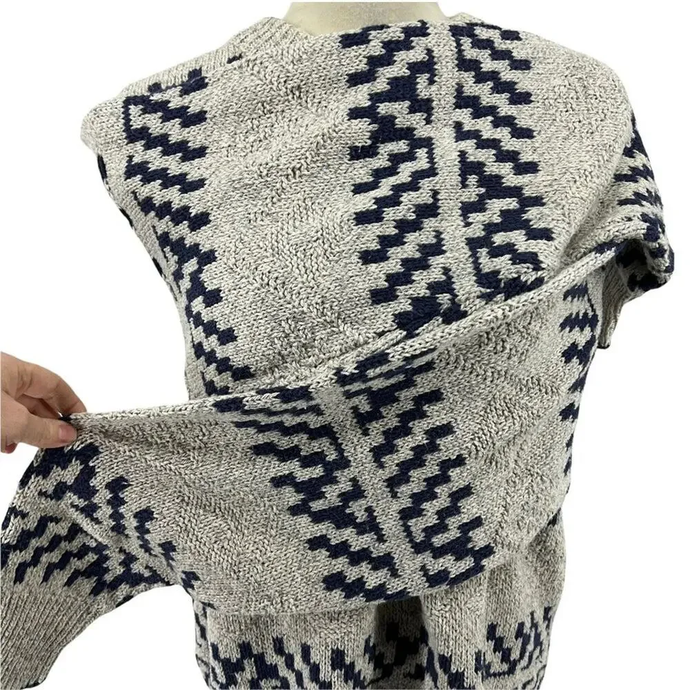 Vintage Susquehanna Trail Outfitters Mens Sweater Jumper Gray Blue Large